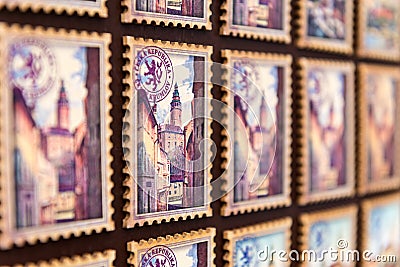 Krumlov town magnet, Czech republic Editorial Stock Photo